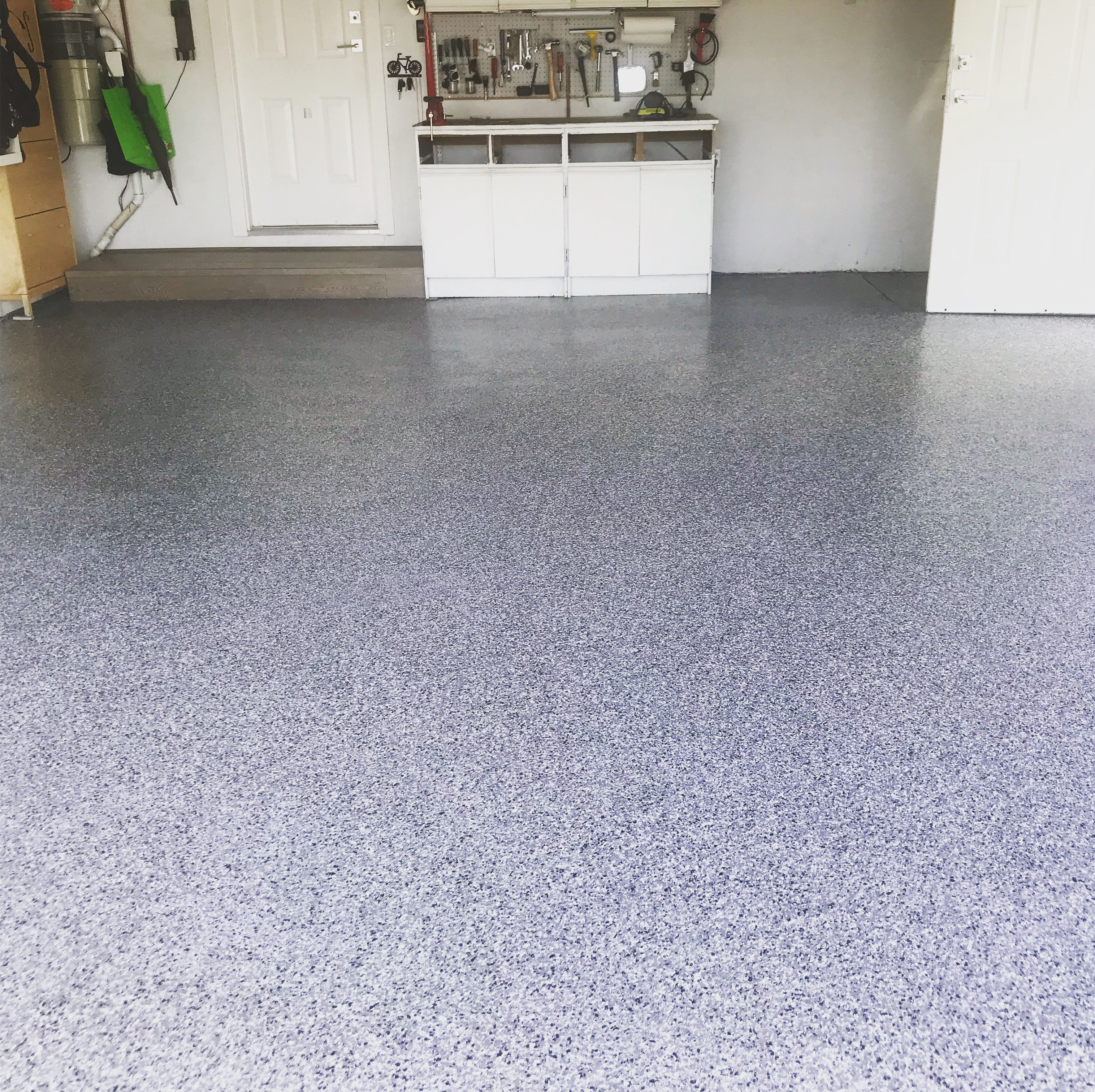 Custom epoxy garage floor